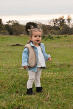 Wollen baby- en kinderbodywarmer met naam