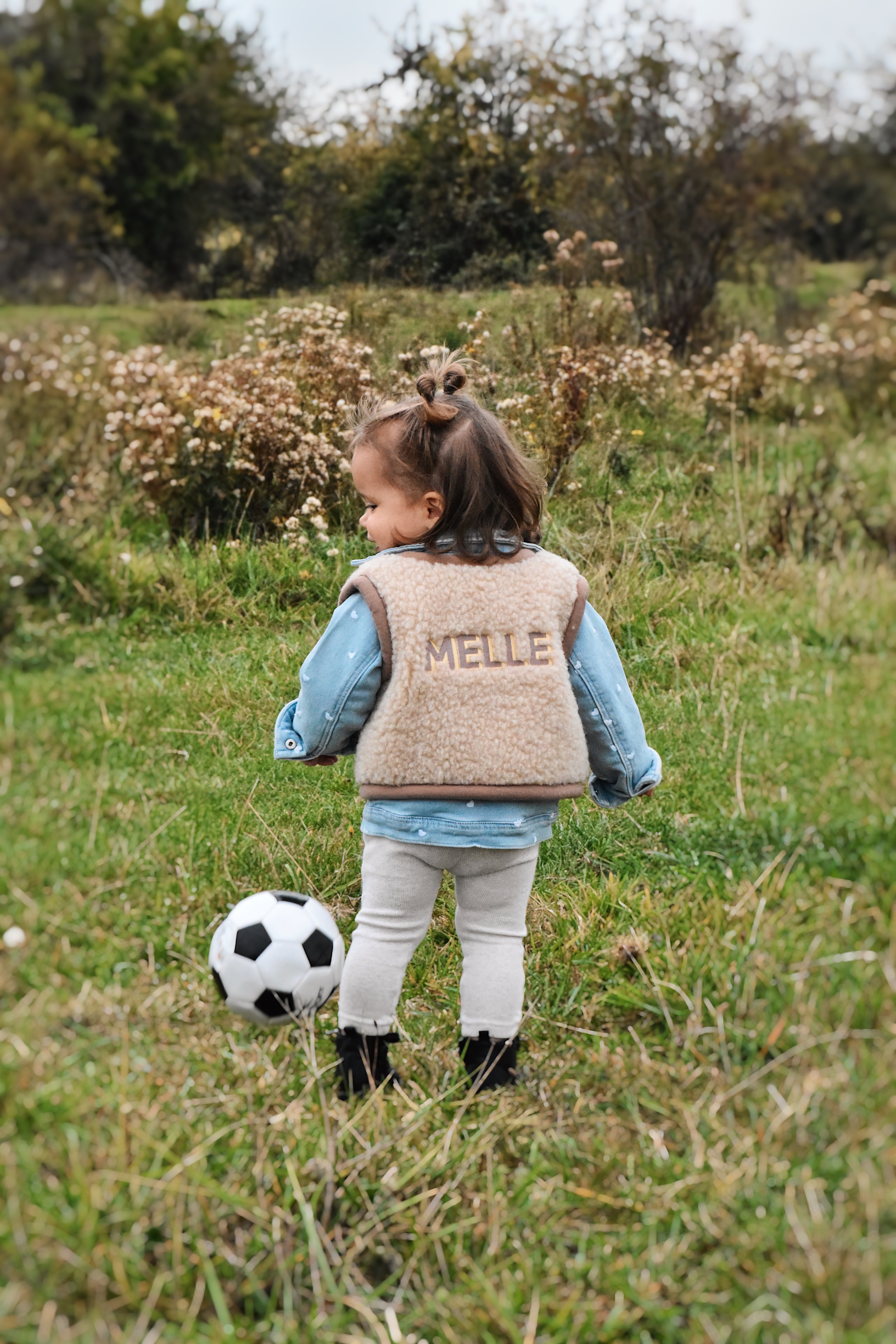 Wollen baby- en kinderbodywarmer met naam