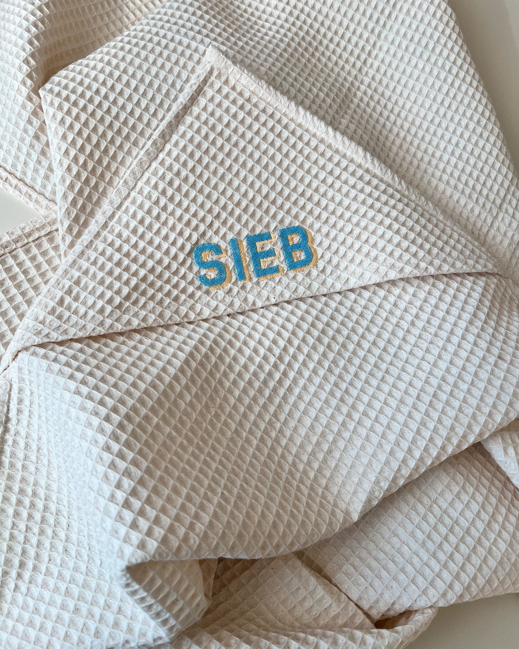 Omslagdoek Wafel met naam