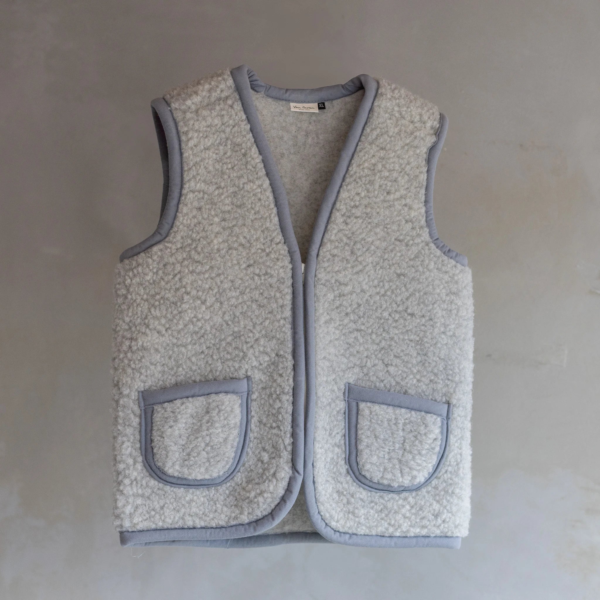 Wollen Volwassen unisex bodywarmer Grijs Van Buren